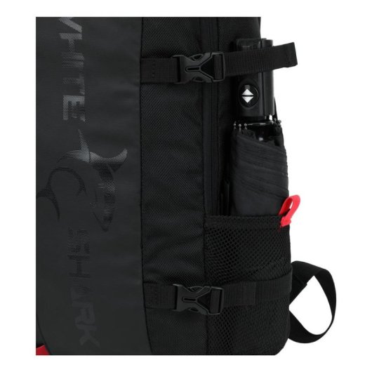 Rucksack White Shark TROOPER 16" Schwarz/Rot Polyester