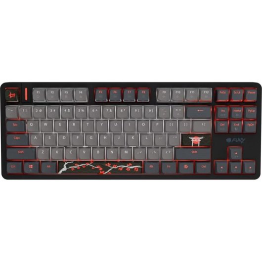 Teclado Fury magnético USA gris y negro con 24 meses garantía
