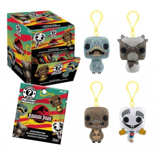 Porta-chaves de anel Funko Mystery Minis Jurassic Park Plush Multicor 102 mm