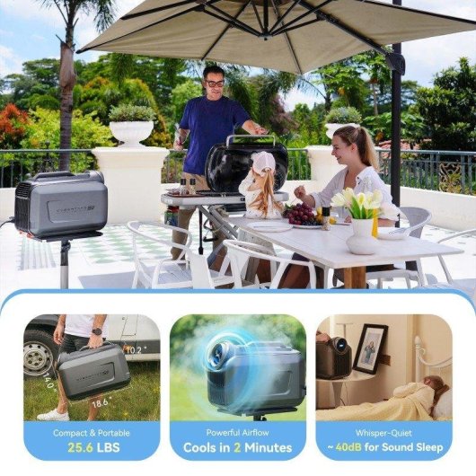 Mobile-Klimaanlage Welltin S2pro 5100 BTU Wärmepumpe Entfeuchter Leise