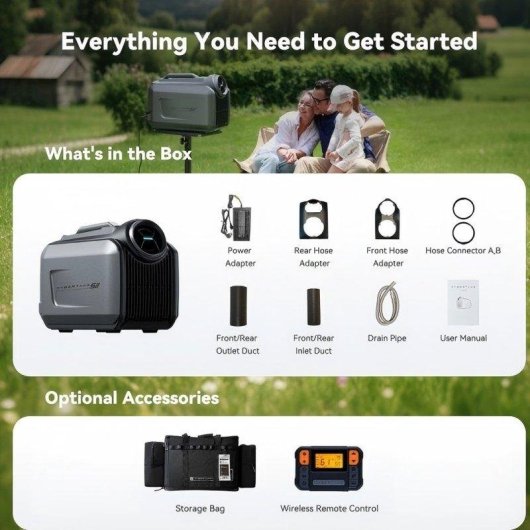 Mobile-Klimaanlage Welltin S2pro 5100 BTU Wärmepumpe Entfeuchter Leise