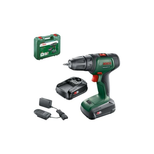 Berbequim Bosch UniversalDrill 18V com 2 Baterias 1.5Ah e Mandril Sem Chave