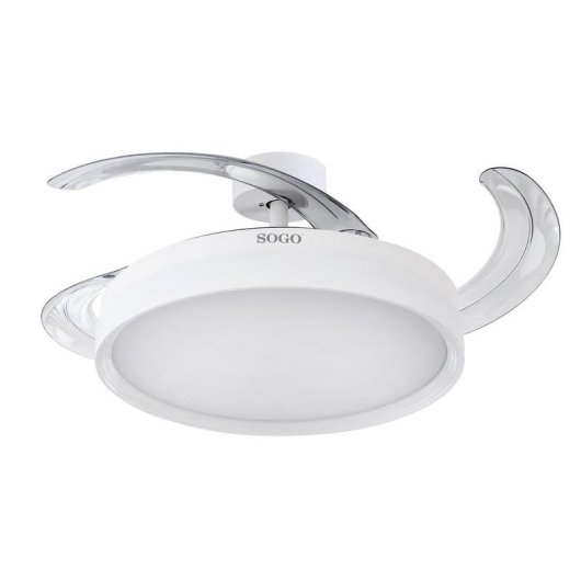 Ventilador de Techo con Luz SOGO VEN-SS-21845 30W 105cm 6 Velocidades Motor DC Aspas Retráctiles Mando