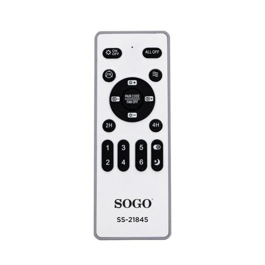 Ventilador de Techo con Luz SOGO VEN-SS-21845 30W 105cm 6 Velocidades Motor DC Aspas Retráctiles Mando