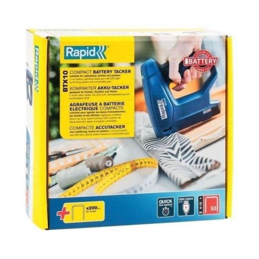 Rapid BTX10 Agrafeuse Électrique Compacte No 53 (4-10 mm)