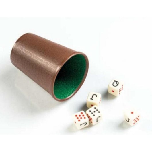 Juego de Azar Fournier Cubilete y Dados de Poker F29451