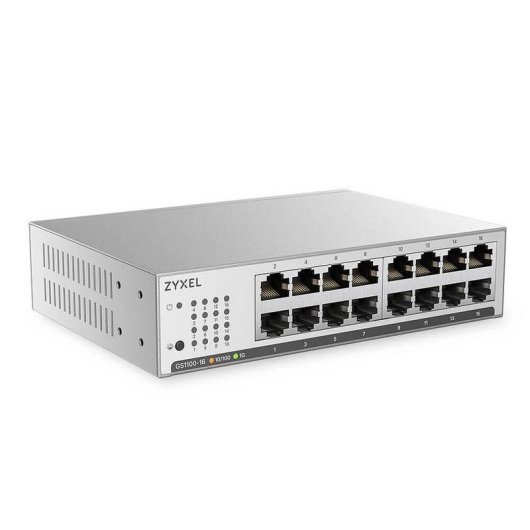Switch Gigabit Zyxel GS1100-16 16 ports sans ventilateur