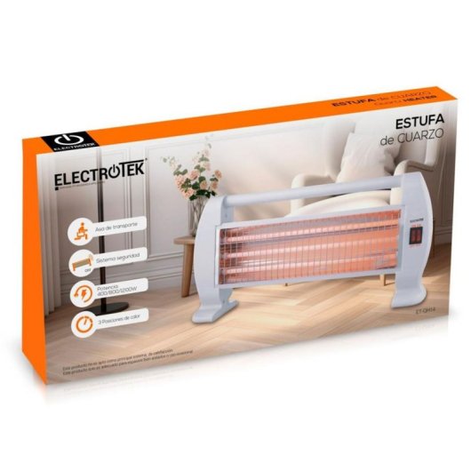 Chauffage Quartz Thulos ET-QH14 1200W 3 niveaux de température