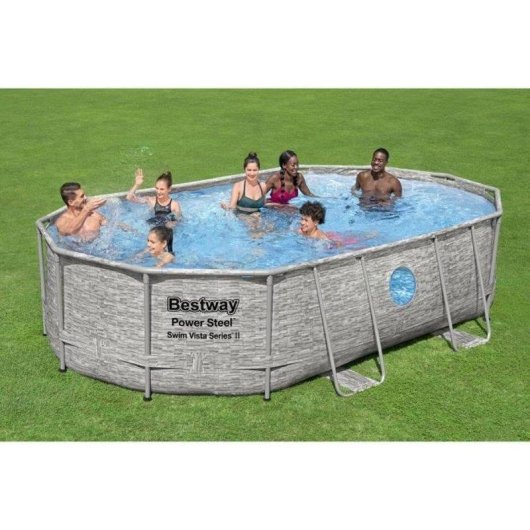 Piscina démontable Bestway Steel Pro Max Splashview 488x305x107 cm