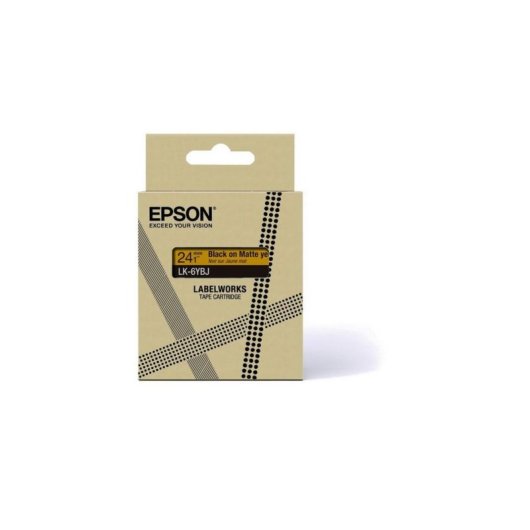 Nastro per stampante etichette Epson LK-6YBJ Nero su Giallo 2,4 cm