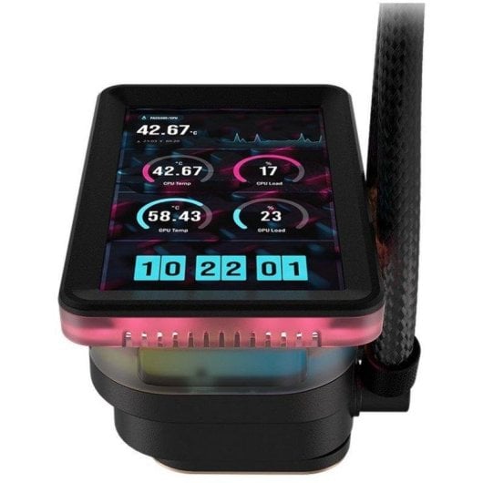 Refrigeración líquida Corsair iCUE LINK TITAN II 360 RX LCD 360mm 1 ventilador LCD RGB