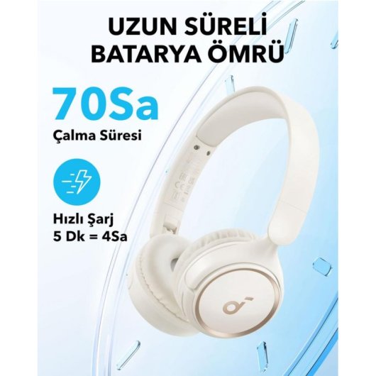 Auriculares Anker H30I sans fil Bluetooth pour appels et musique Blanc