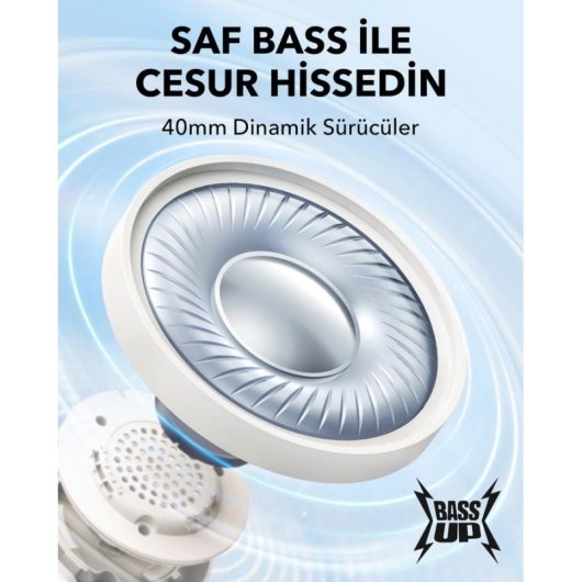 Auriculares Anker H30I sans fil Bluetooth pour appels et musique Blanc