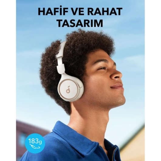 Auriculares Anker H30I sans fil Bluetooth pour appels et musique Blanc