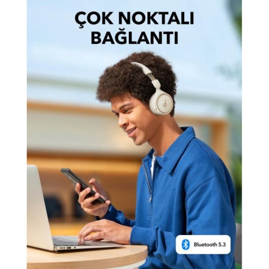 Auriculares Anker H30I sans fil Bluetooth pour appels et musique Blanc
