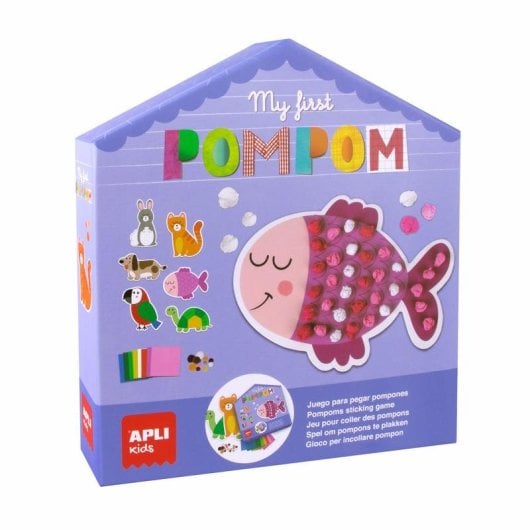 Kit Criativo APLI Kids 18505 Animais XL com Pompons e Papel de Seda
