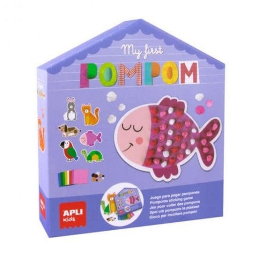 Kit Criativo APLI Kids 18505 Animais XL com Pompons e Papel de Seda