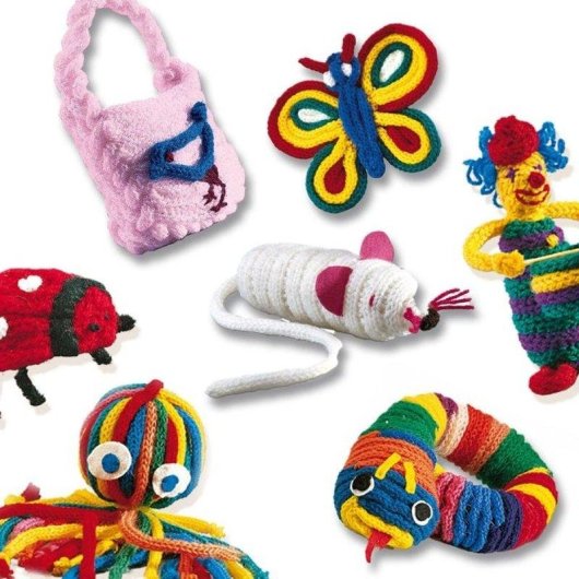 Kit Tricotín de Madera SES Creative con Hilos de Colores Variados