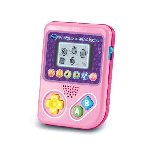 Consola educativa VTech V-Pocket para niños 3-7 años Rosa
