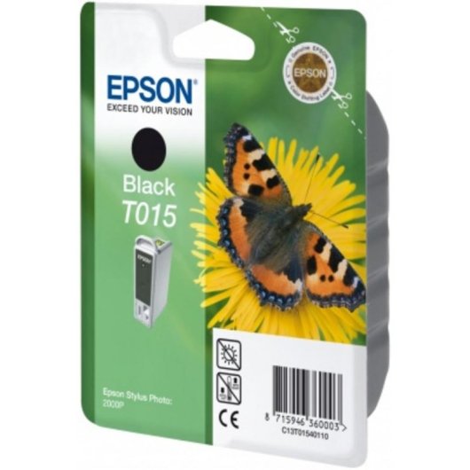 Cartucho de Tinta Epson T015 Negro 15 ml - Pigmento Original