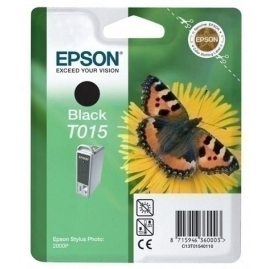 Cartucho de Tinta Epson T015 Negro 15 ml - Pigmento Original