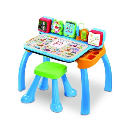 VTech MagiBureau Interactivo 6 En 1 Escritorio Musical Con Taburete, Paneles Educativos, Piano Y Altavoz