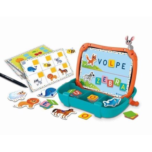Juego educativo maletín magnético Clementoni Letras y Animales 3+ años