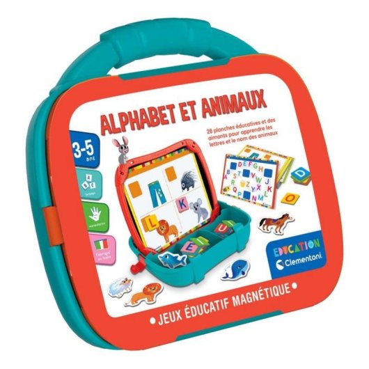 Juego educativo maletín magnético Clementoni Letras y Animales 3+ años