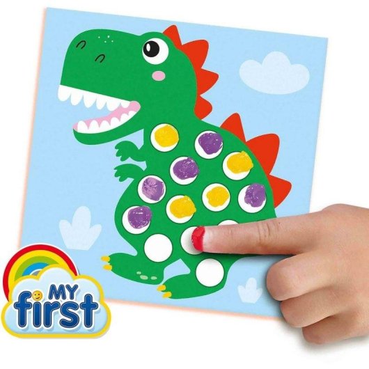 Fingerfarbkiste Dinosaurier SES Creative My First 10 Karten 3 waschbare Farben