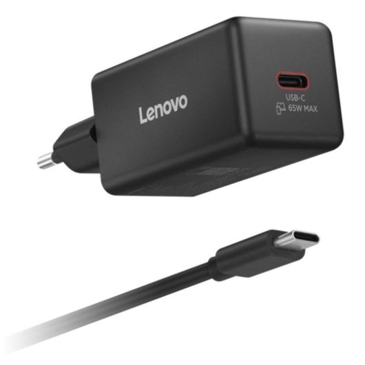 Chargeur Lenovo 65W USB-C GaN Compact Noir