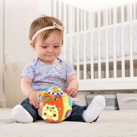 Bola interativa VTech Lumi Animal multicolor com luzes e sons para bebés 6-36 meses
