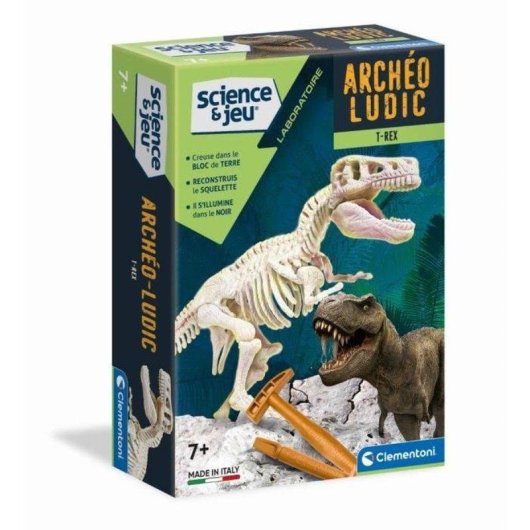 Kit de excavación Clementoni Archéo Ludic T-Rex fosforescente