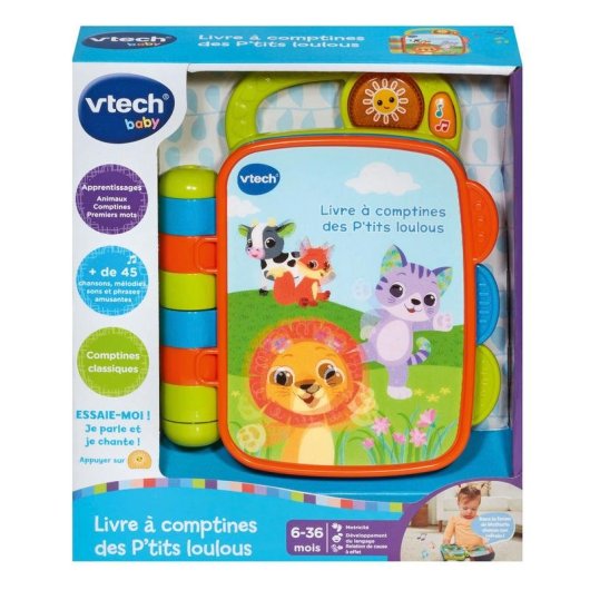 Livro Musical Interactivo VTech Baby Comptines des P'tits Loulous 6-36 meses