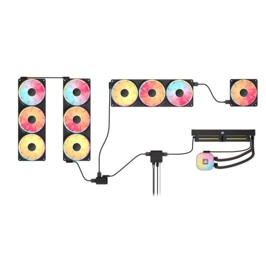 Ventilateur additionnel Corsair iCUE LINK LX360 RGB 360 mm 2400 tr/min, pression statique cadre unifié