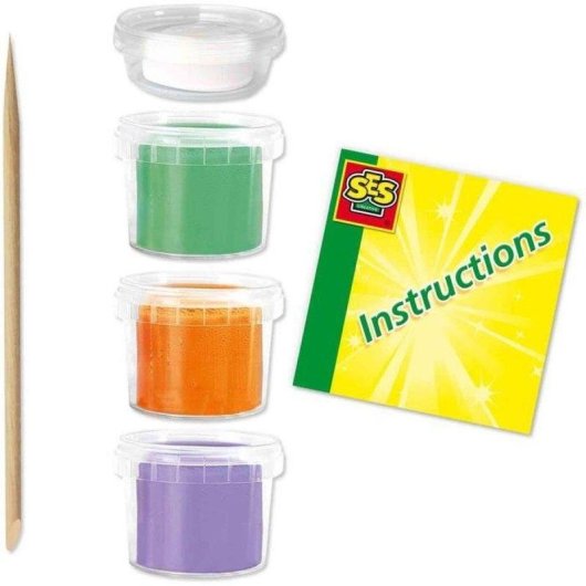 Kit Masa Moldeable SES Creative Fundo Dinosaurios 4 Botes Vegano Sin Gluten