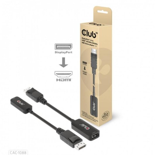 Adaptateur Club 3D CAC-1088 DisplayPort 1.4 vers HDMI 8K60Hz 4K120Hz HDR