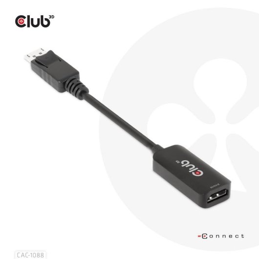 Adaptateur Club 3D CAC-1088 DisplayPort 1.4 vers HDMI 8K60Hz 4K120Hz HDR