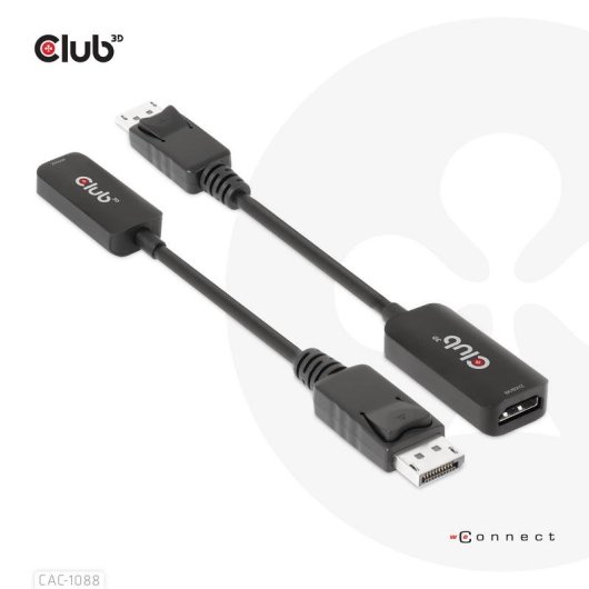 Adaptateur Club 3D CAC-1088 DisplayPort 1.4 vers HDMI 8K60Hz 4K120Hz HDR