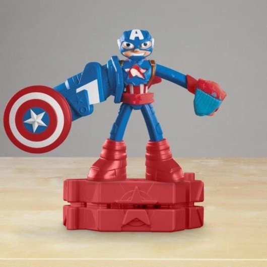 Set de Plastilina Play-Doh Marvel Capitán América Escudo Estampador