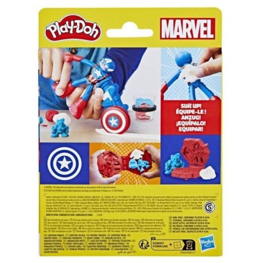 Set de Plastilina Play-Doh Marvel Capitán América Escudo Estampador