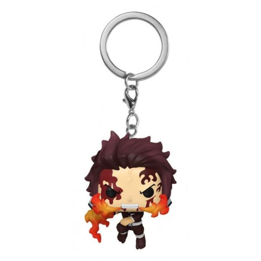 Porta-chaves oficial Funko Pop Tanjiro Kamado Demon Slayer Multicolor vinil