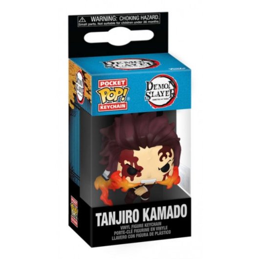 Porta-chaves oficial Funko Pop Tanjiro Kamado Demon Slayer Multicolor vinil