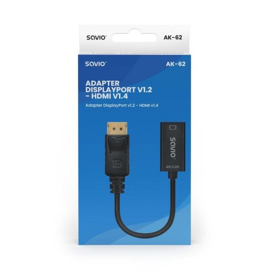 Adapter Savio AK-62 DisplayPort zu HDMI 0,2 m 4K