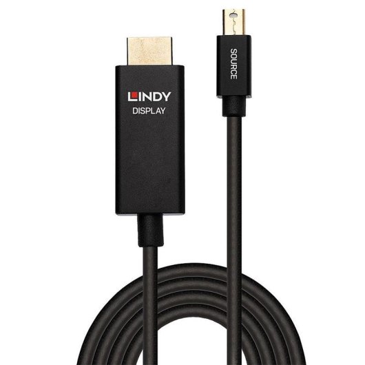 Cable adaptador Lindy 40923 Mini DisplayPort a HDMI 4K 3 m