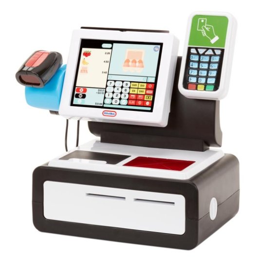 Caixa Registradora Little Tikes para Brincadeira de Papéis, Sons, Luzes, Leitor de Cartão e Scanner, 40+ Acessórios