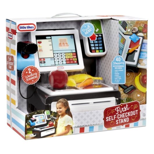 Caixa Registradora Little Tikes para Brincadeira de Papéis, Sons, Luzes, Leitor de Cartão e Scanner, 40+ Acessórios