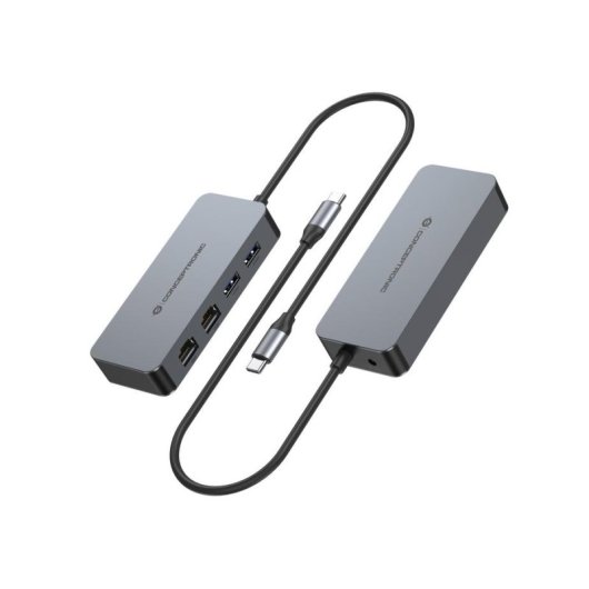 Conceptronic ABBY24G USB-C auf Gigabit Ethernet Adapter mit 2 USB-Anschlüssen