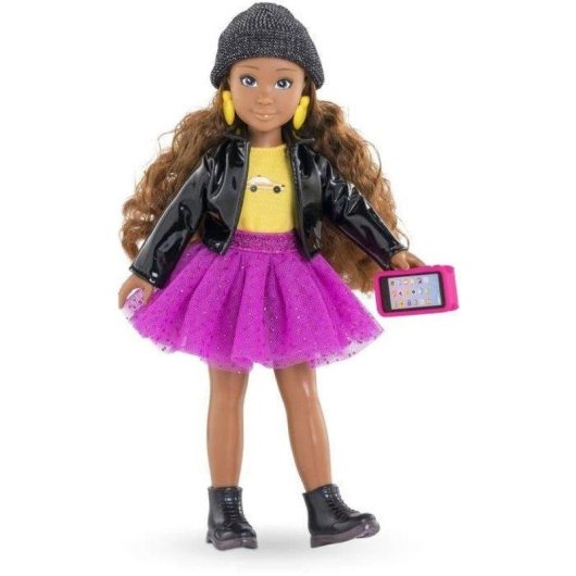 Boneca Corolle Girls Melody Fashion Week 28 cm Acessórios Baunilha Cabelo Castanho Jaqueta