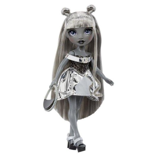 Boneca MGA Shadow High Luna 28 cm Articulada Cabelo Prata Vestido Metálico