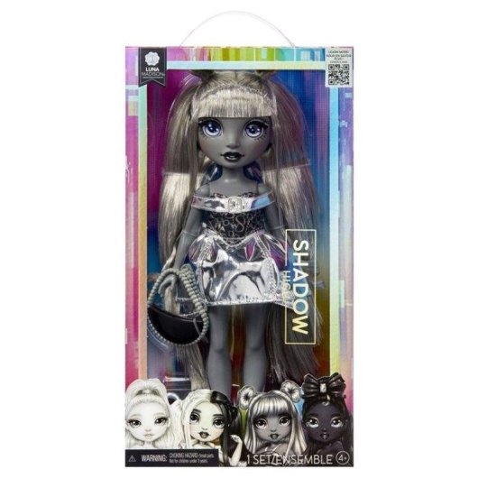 Boneca MGA Shadow High Luna 28 cm Articulada Cabelo Prata Vestido Metálico